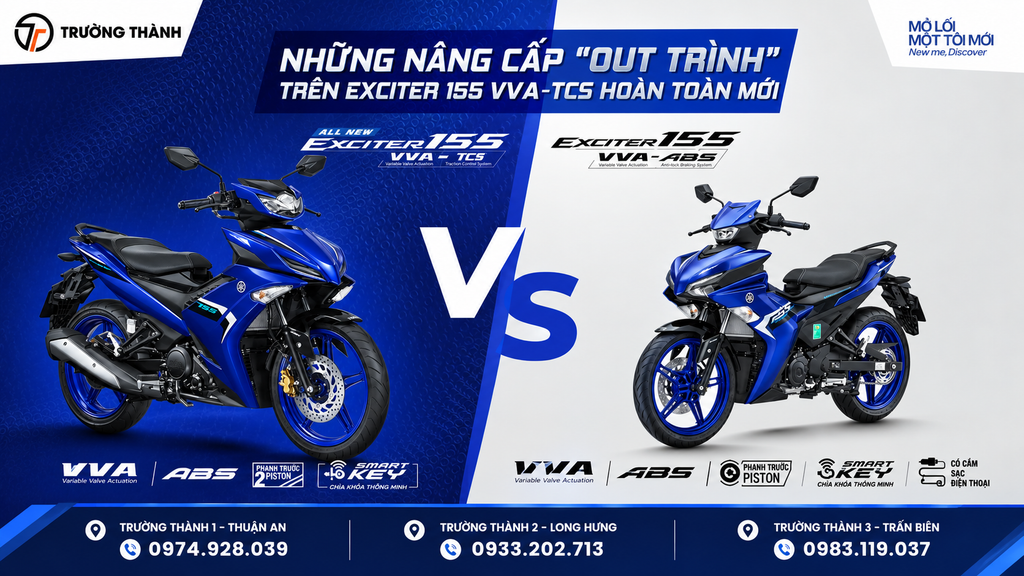 Những nâng cấp “out trình” trên Yamaha Exciter 155 VVA-TCS hoàn toàn mới