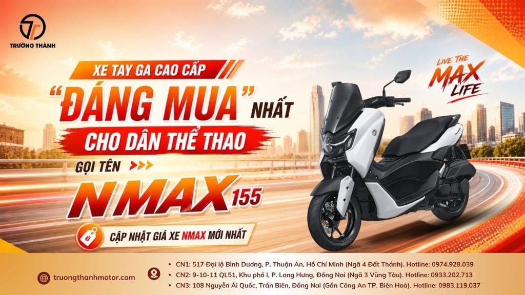 Xe tay ga cao cấp “đáng mua” nhất cho dân thể thao gọi tên Yamaha Nmax 155. Cập nhật giá xe Nmax mới nhất.