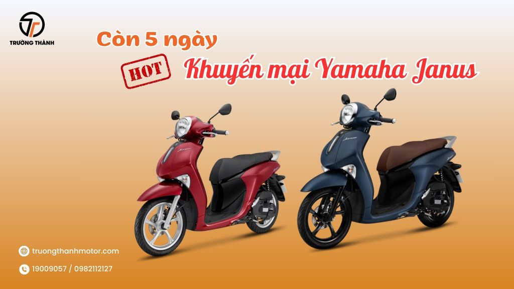 Xe tay ga Yamaha Janus cập nhật giá và ưu đãi mới nhất tại Trường Thành Motor: Chỉ còn 5 ngày ưu đãi cực tốt