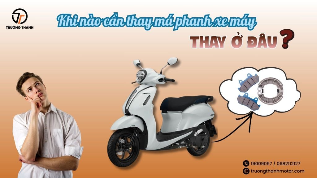 Khi nào cần thay má phanh xe máy? Nên thay má phanh ở đâu?