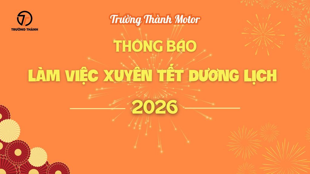 Trường Thành Motor - Thông báo làm việc xuyên Tết Dương Lịch 2026
