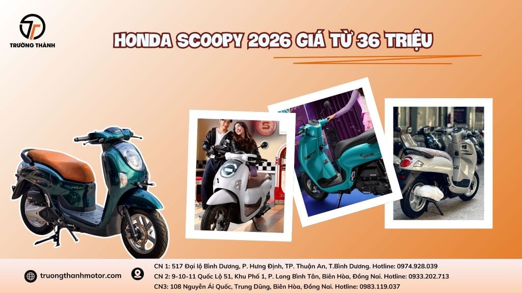 Honda Scoopy 2026 mới ra mắt giá chỉ từ 36 triệu đồng