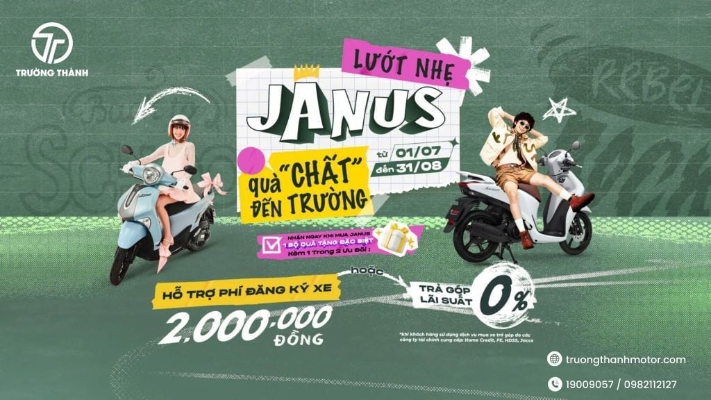 Còn 1 tháng để sở hữu xe tay ga Yamaha Janus khuyến mại cực chất