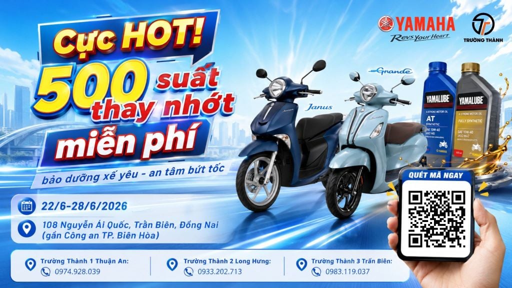 Thổi bay cái nóng mùa hè với 500 suất thay nhớt miễn phí tại Trường Thành Motor Trấn Biên, Đồng Nai