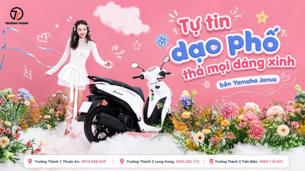 Tự tin dạo phố, thả mọi dáng xinh bên Yamaha Janus