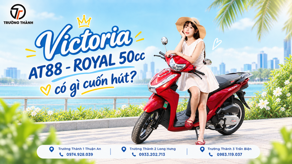 Đẹp đến mức được so sánh với xe tay ga cao cấp: Victoria AT88 - ROYAL 50cc có gì cuốn hút?