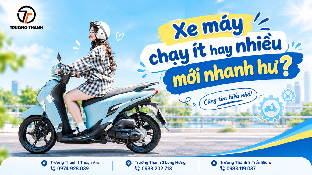Xe máy chạy nhiều hay chạy ít sẽ nhanh hỏng hơn?