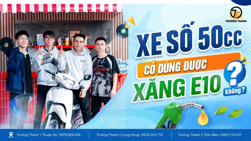 Xe số 50cc có dùng được xăng E10 không?