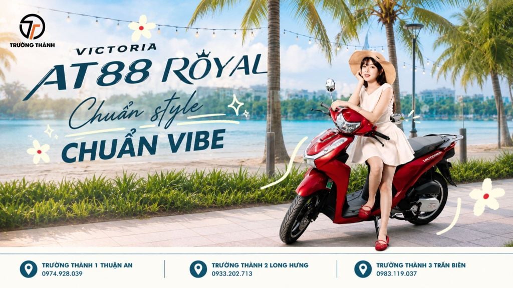 Đi học chuẩn style, đi chơi chuẩn vibe với xe Victoria AT88 Royal