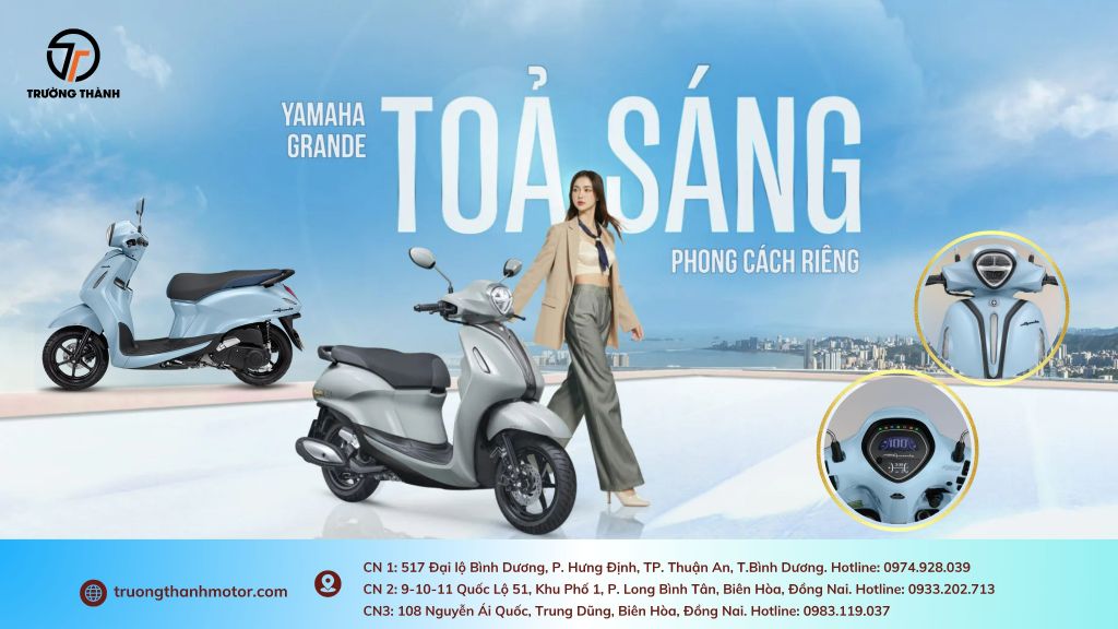 Dòng xe tay ga tiết kiệm xăng số 1 - Nữ hoàng Yamaha Grande