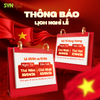 [THÔNG BÁO] LỊCH NGHỈ LỄ GIỖ TỔ HÙNG VƯƠNG VÀ LỄ 30/4 1/5