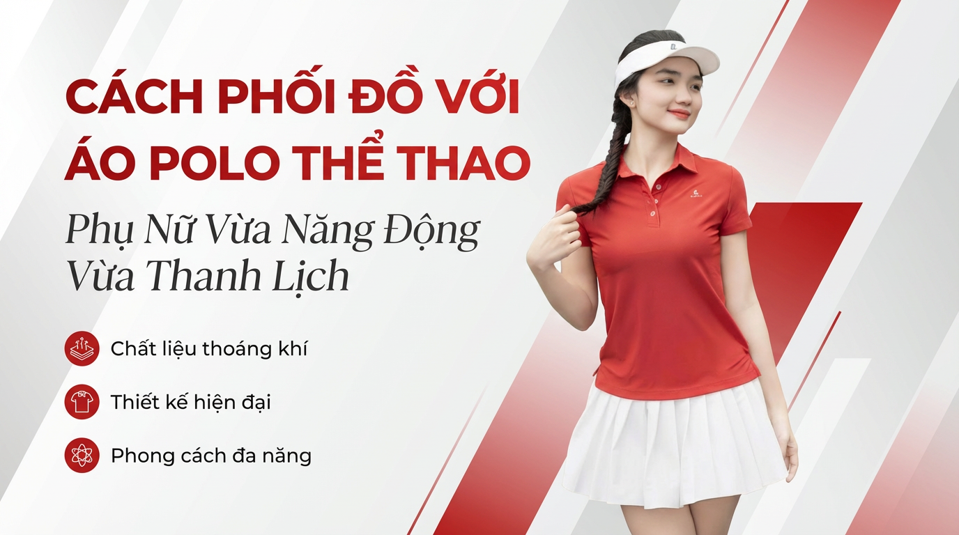 Từ Sân Thể Thao Đến Đời Thường: Cách Phối Đồ Với Áo Polo Thể Thao Phụ Nữ Vừa Năng Động Vừa Thanh Lịch