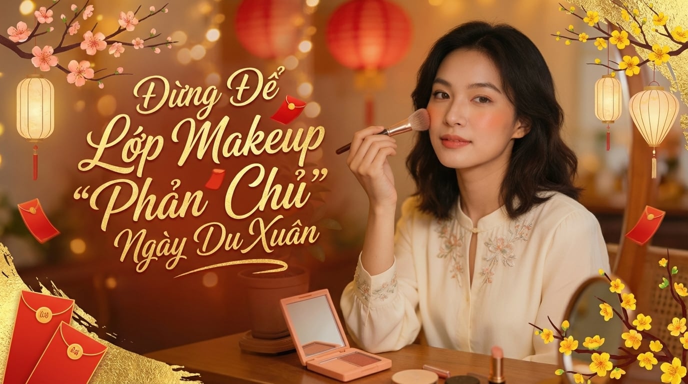 Đừng Để Lớp Makeup “Phản Chủ” Ngày Du Xuân! 7 Bí Quyết Trang Điểm Đẹp Cả Ngày Không Lem, Không Xuống Tông
