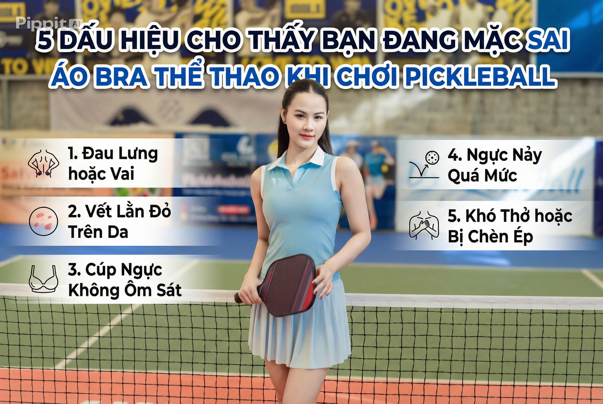 5 Dấu Hiệu Cho Thấy Bạn Đang Mặc Sai Áo Bra Thể Thao Khi Chơi Pickleball