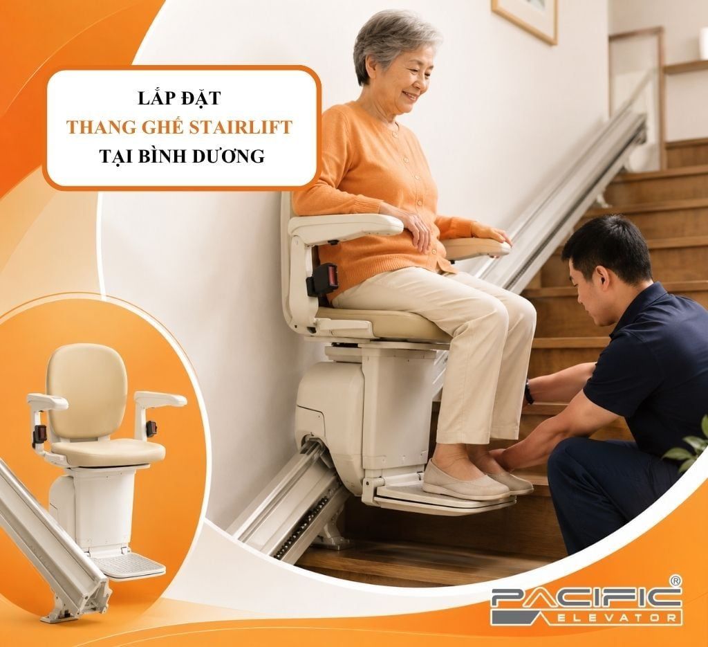 LẮP ĐẶT THANG GHẾ STAIRLIFT TẠI BÌNH DƯƠNG