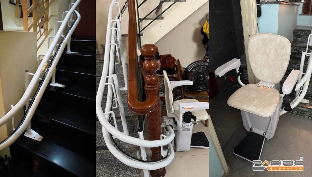 Hình ảnh minh hoạ thang ghế Stairlift do Thang máy Pacific lắp đặt