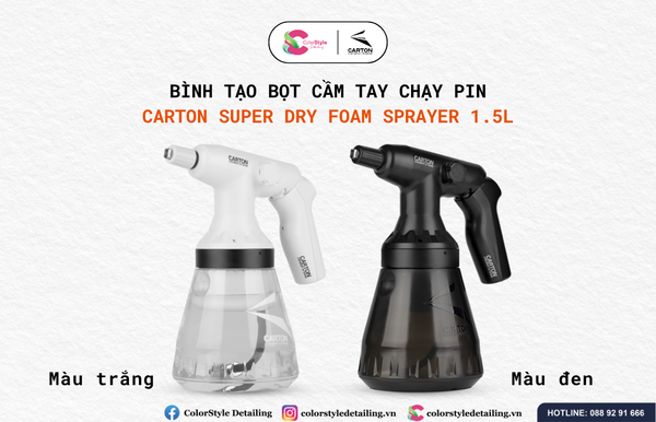 bình tạo bọt cầm tay chạy pin Carton Super Dry Foam Sprayer 1.5L