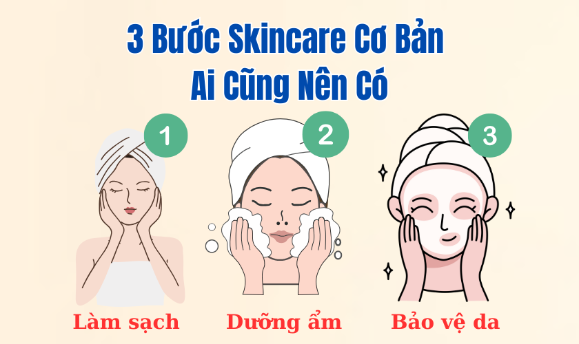 3 Bước Skincare Cơ Bản Ai Cũng Nên Có