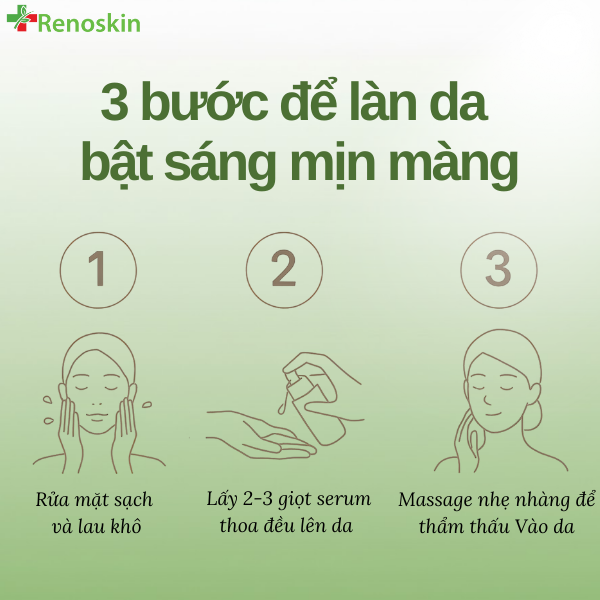 “Hướng dẫn sử dụng gel dưỡng HA Collagen Renoskin: thoa và massage đều lên toàn thân để dưỡng ẩm
