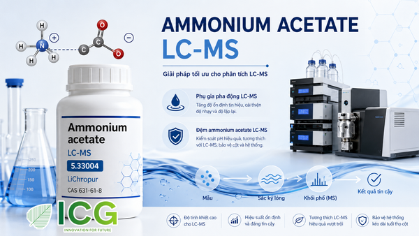 Ammonium acetate LC-MS Merck 5.33004 – Phụ gia pha động LC-MS LiChropur™ CAS 631-61-8