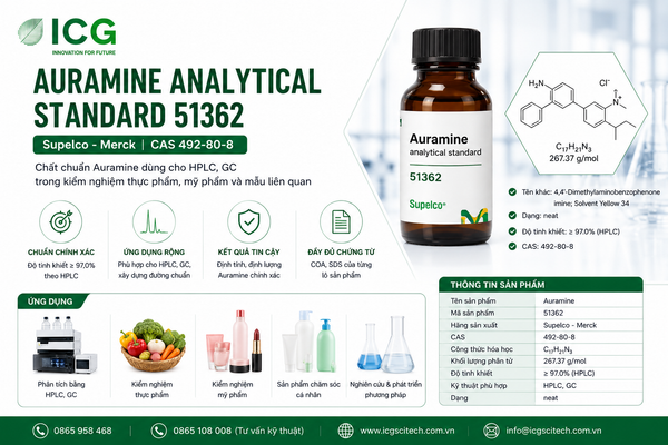 Auramine analytical standard 51362 Supelco Merck CAS 492-80-8 chất chuẩn Auramine