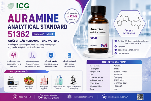 Chuẩn Auramine HPLC GC Supelco 51362 dùng trong kiểm nghiệm sắc ký