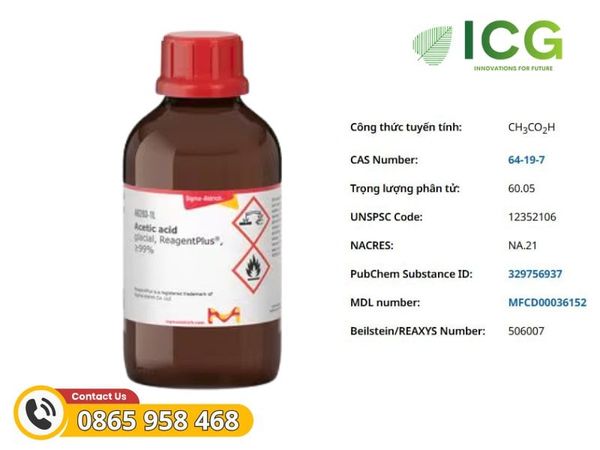 Acetic acid solution suitable for HPLC | Hóa chất sắc ký lỏng Merck CAS 64-19-7