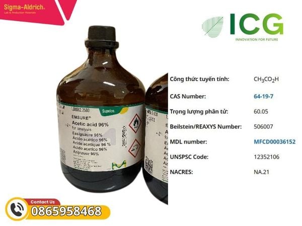 Acetic acid greener alternative 96%, for analysis EMSURE®