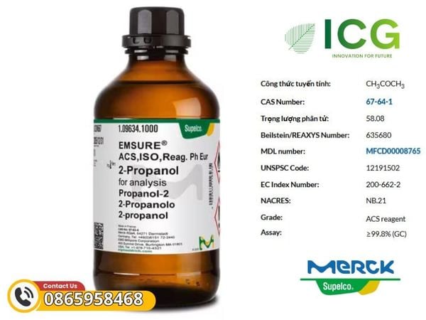 Acetone 99.8% Merck EMSURE | CAS 67-64-1
