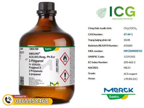 Acetone 99.8% Merck EMSURE | CAS 67-64-1