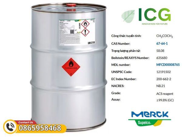 Acetone 99.8% Merck EMSURE | CAS 67-64-1