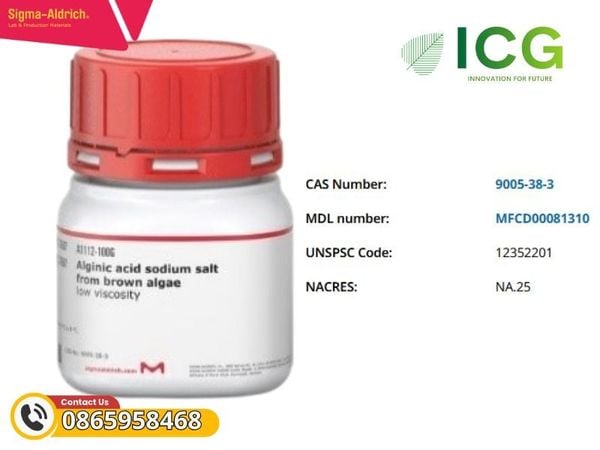 Alginic acid sodium salt from brown algae low viscosity