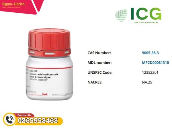Alginic acid sodium salt from brown algae low viscosity