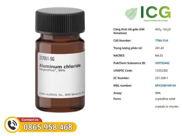 Aluminum chloride hexahydrate 99% Merck CAS 7784-13-6