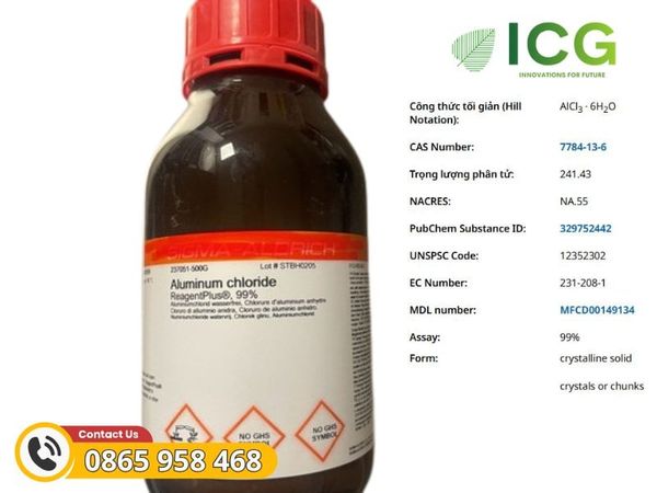 Aluminum chloride hexahydrate 99% Merck CAS 7784-13-6