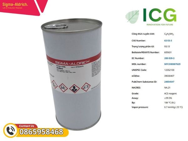 Aniline ACS reagent grade, ≥99.5%, liquid, suitable for analytical testing