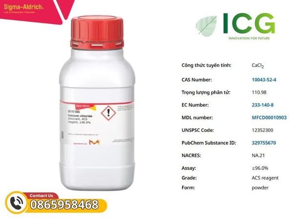 Calcium chloride desiccant, ACS reagent, ≥96.0%