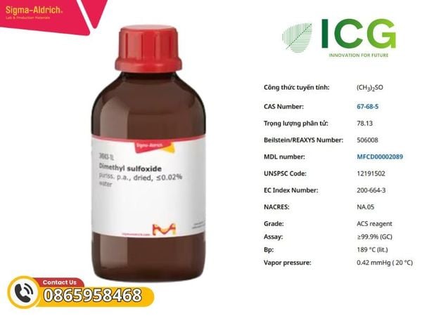 Dimethyl sulfoxide for analysis EMSURE® ACS