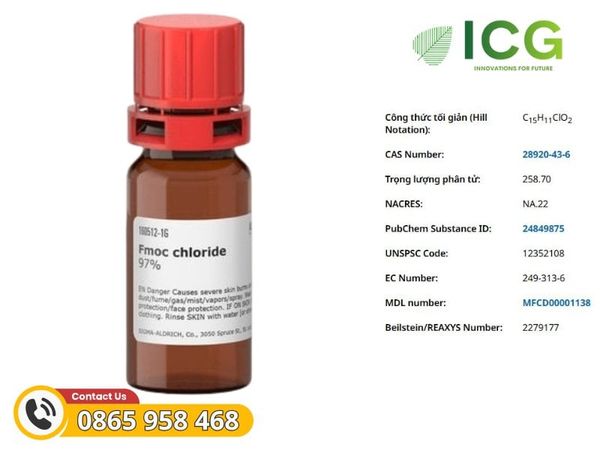 Fmoc chloride 97% Hóa chất Merck CAS 28920-43-6