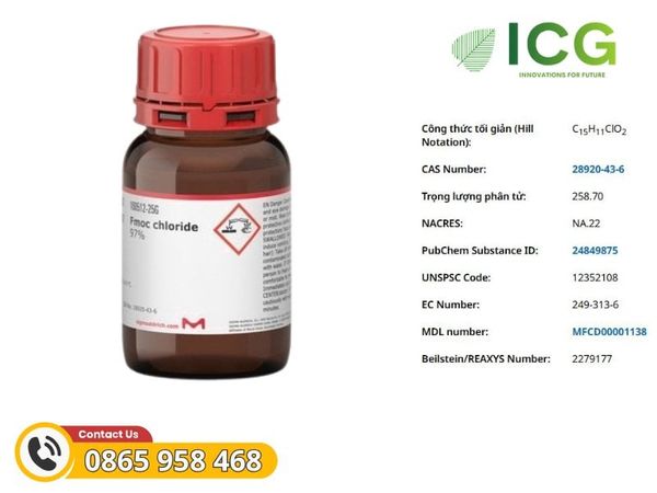 Fmoc chloride 97% Hóa chất Merck CAS 28920-43-6