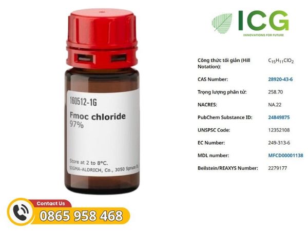 Fmoc chloride 97% Hóa chất Merck CAS 28920-43-6