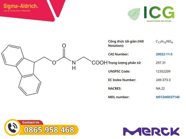Fmoc-Gly-OH Novabiochem Merck CAS 29022-11-5