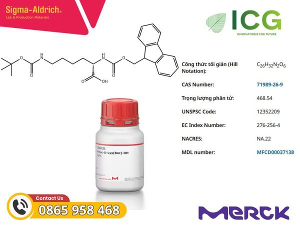 Fmoc-Lys(Boc)-OH Novabiochem | Merck CAS 71989-26-9