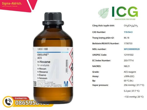 n-Hexane ≥99% (GC), ACS reagent, EMSURE®