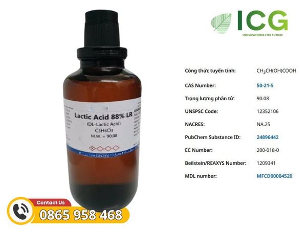 Lactic acid meets USP | Axit hữu cơ Merck CAS 50-21-5