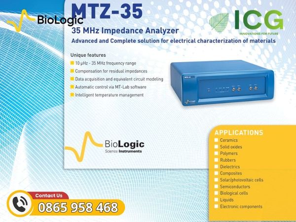 Hệ thống đo trở kháng điện hóa MTZ-35 BioLogic | 35 MHz chính xác cao
