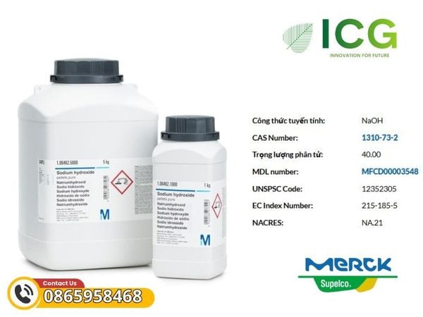 Sodium Hydroxide Pellets Merck | NaOH 99% CAS 1310-73-2