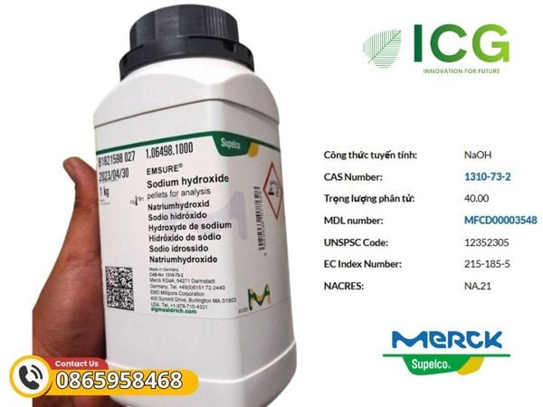 Sodium Hydroxide Pellets Merck | NaOH 99% CAS 1310-73-2