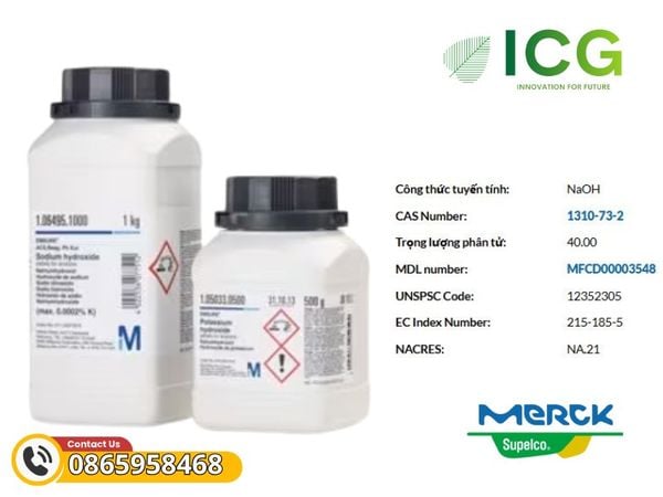 Sodium Hydroxide Pellets Merck | NaOH 99% CAS 1310-73-2