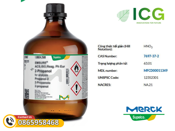 Axit nitric Merck EMSURE | HNO3 65% CAS 7697-37-2